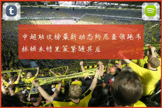 中超助攻榜最新动态约尼查领跑韦林顿米特里策紧随其后